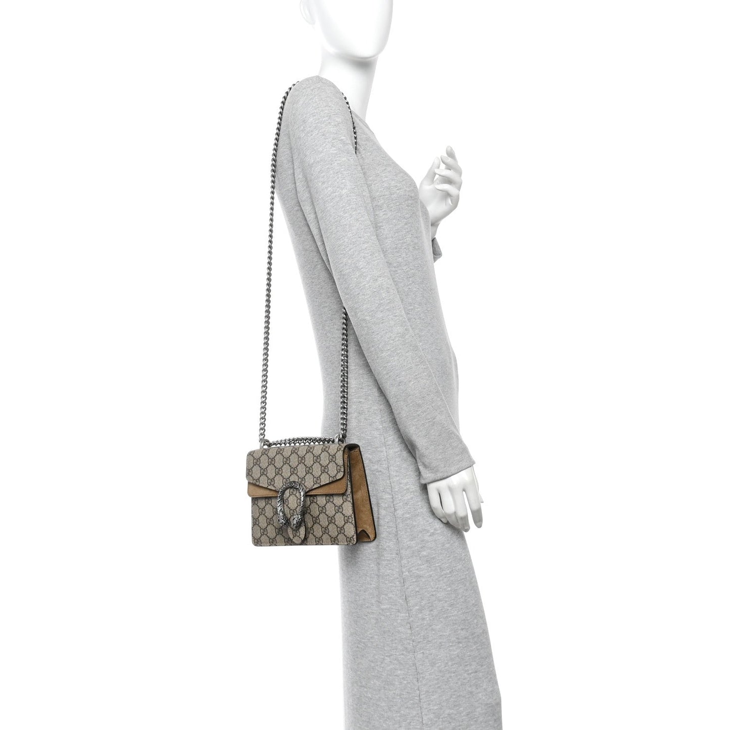 GG Supreme Monogram Mini Dionysus Shoulder Bag Taupe