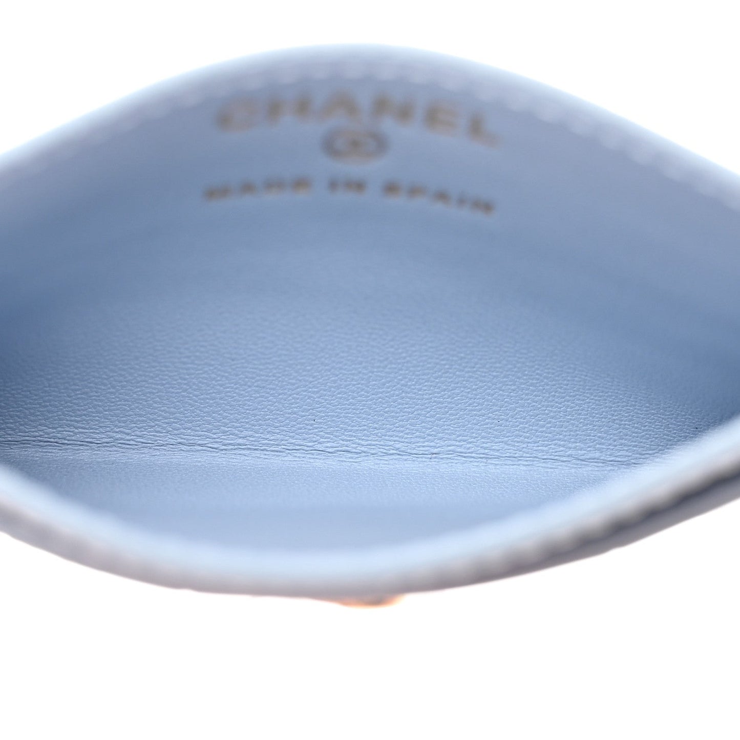 Calfskin Crocodile Embossed Crococo Card Holder Light Blue