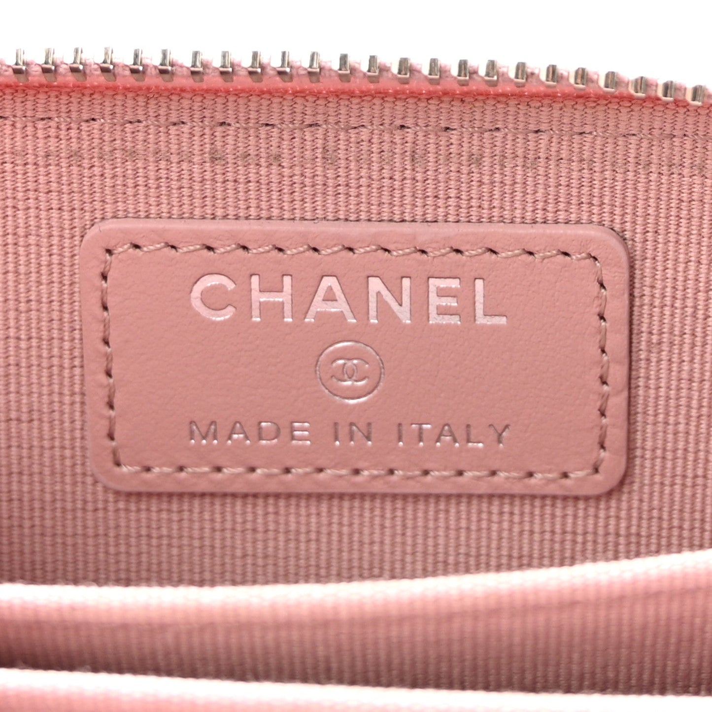 Caviar Quilted Zip Coin Purse Pink
