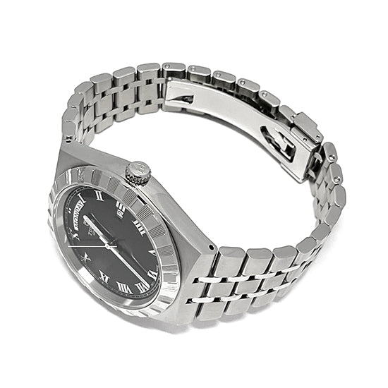 Tudor Royal Automatic Black Dial Silver Steel Strap Watch for Men - M28600-0003