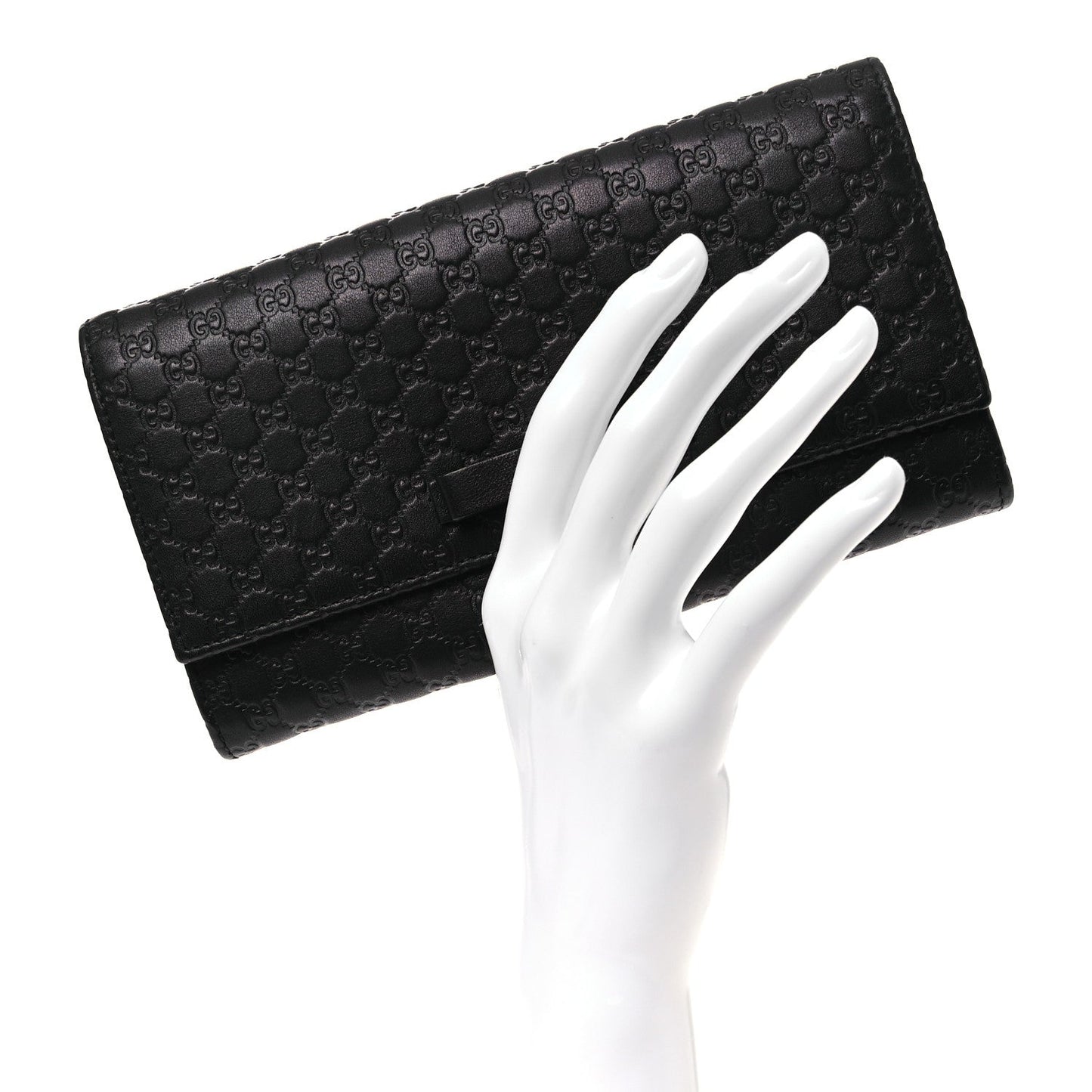 Microguccissima Bow Continental Wallet Black
