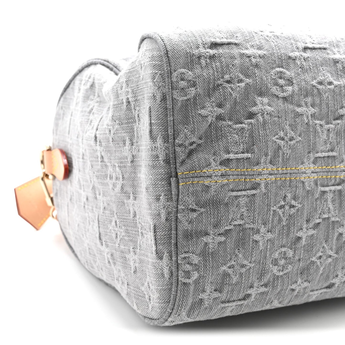 Monogram Denim Speedy Soft 30 Washed Gray