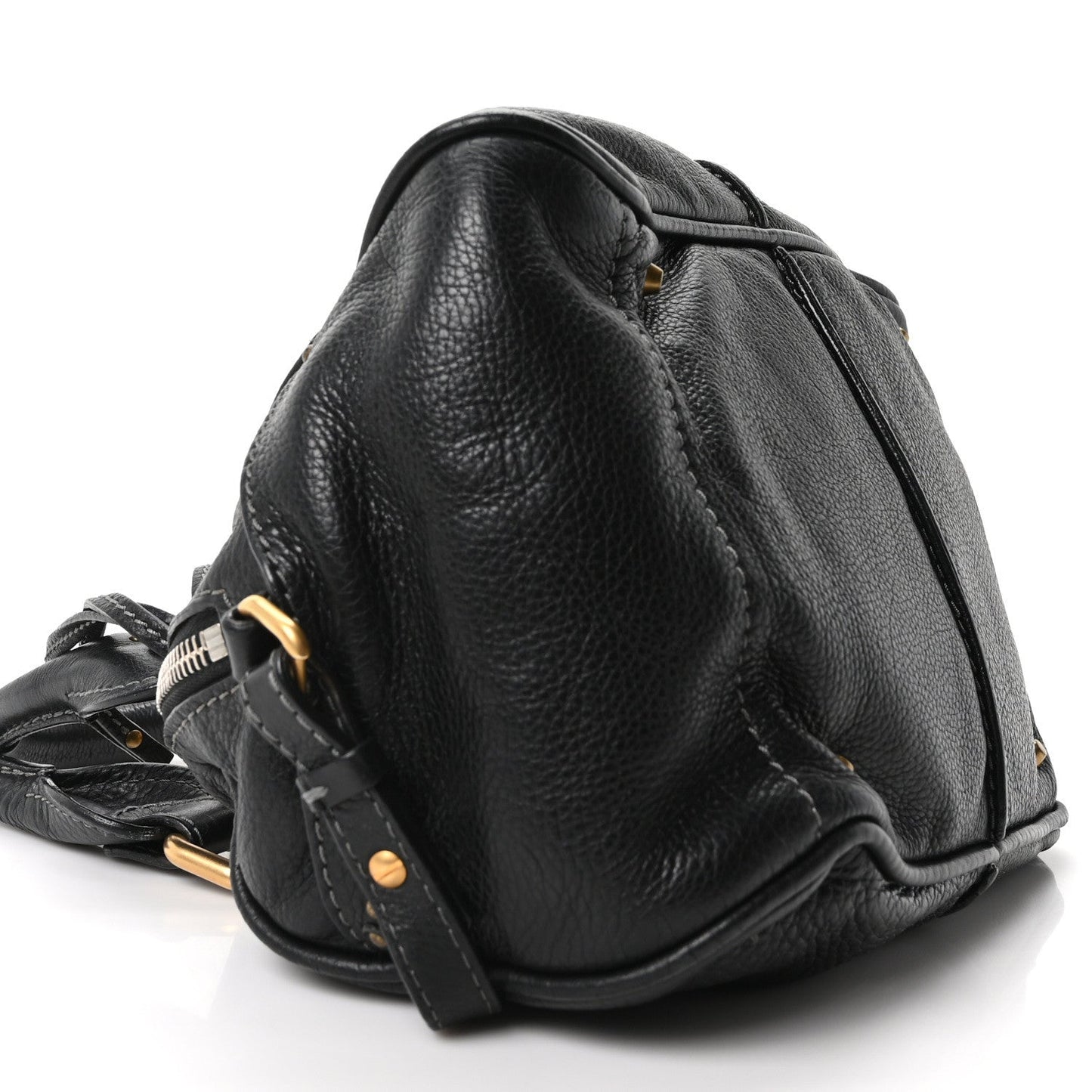 Calfskin Small Paddington Satchel Black