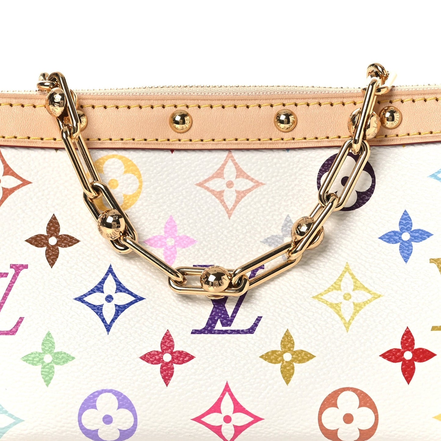LV X TM Monogram Multicolor Pochette Accessories White