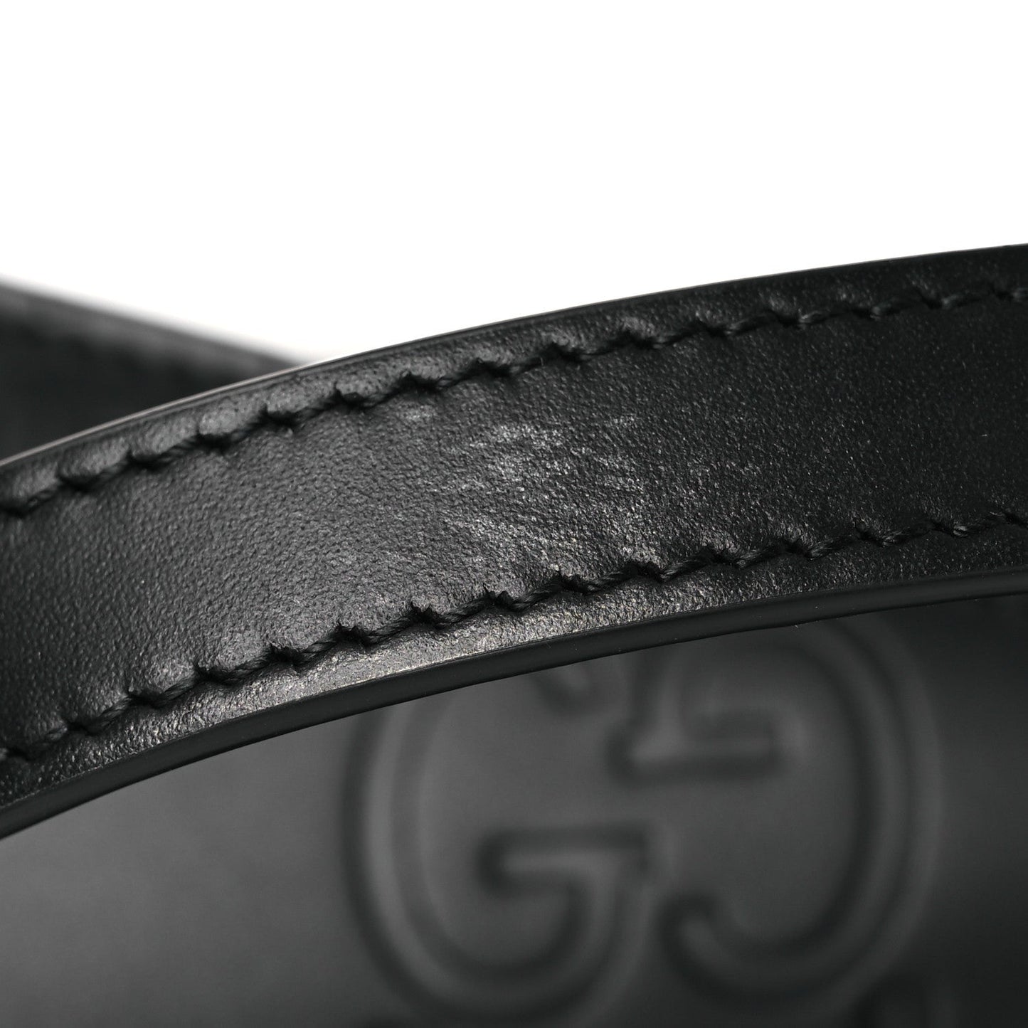 Gilbert Calfskin GG Super Mini Shoulder Bag Black