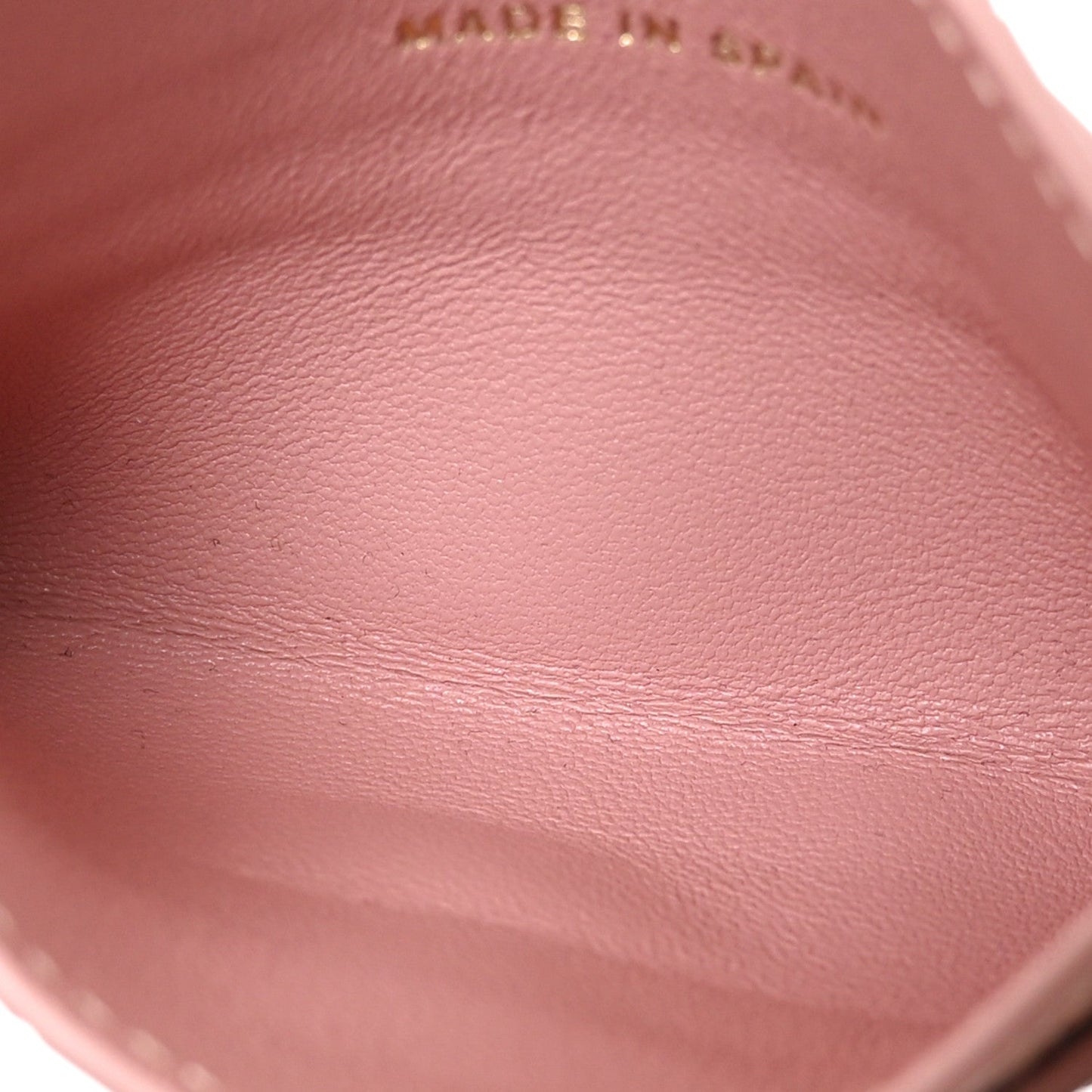 Calfskin Crocodile Embossed Crococo Card Holder Light Pink