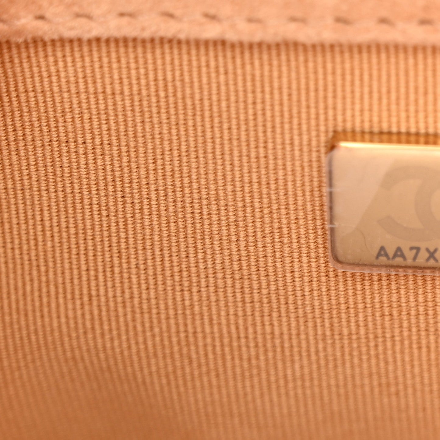 Suede Quilted Mini Flap Dark Beige