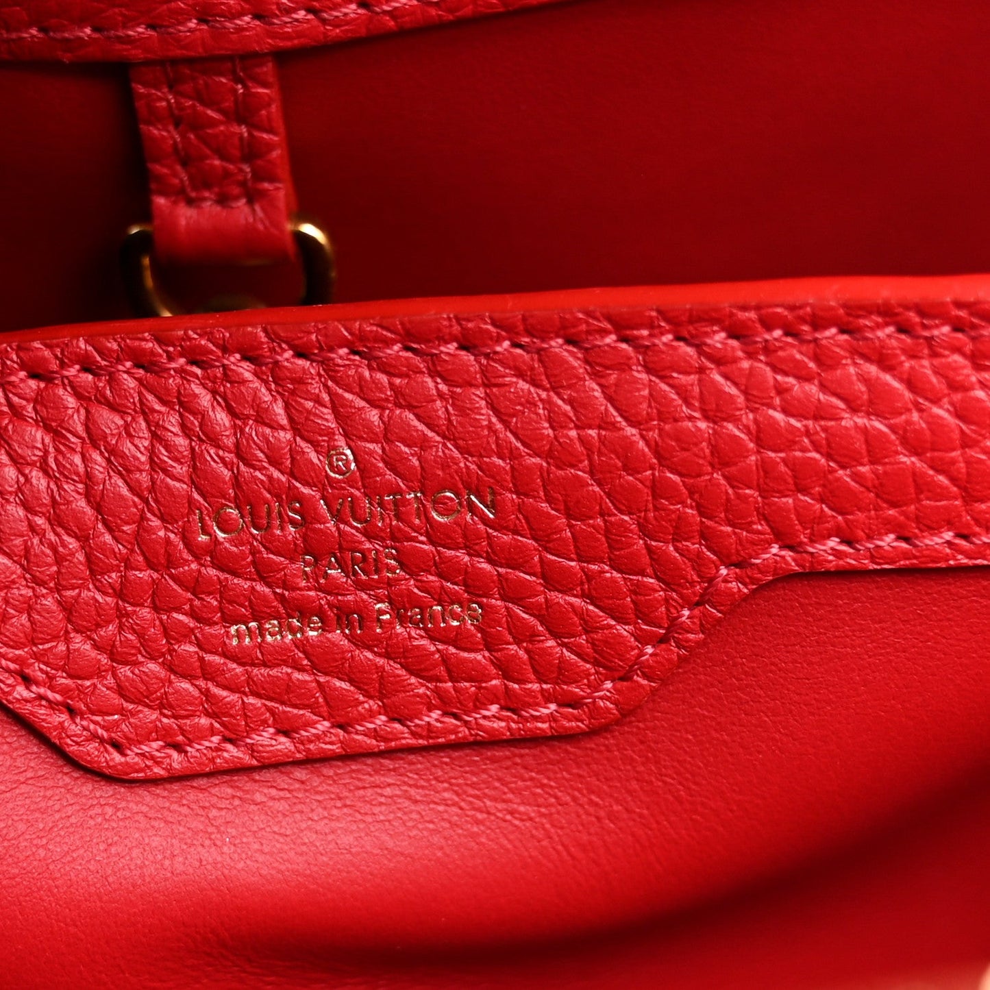 Taurillon Capucines PM Rubis