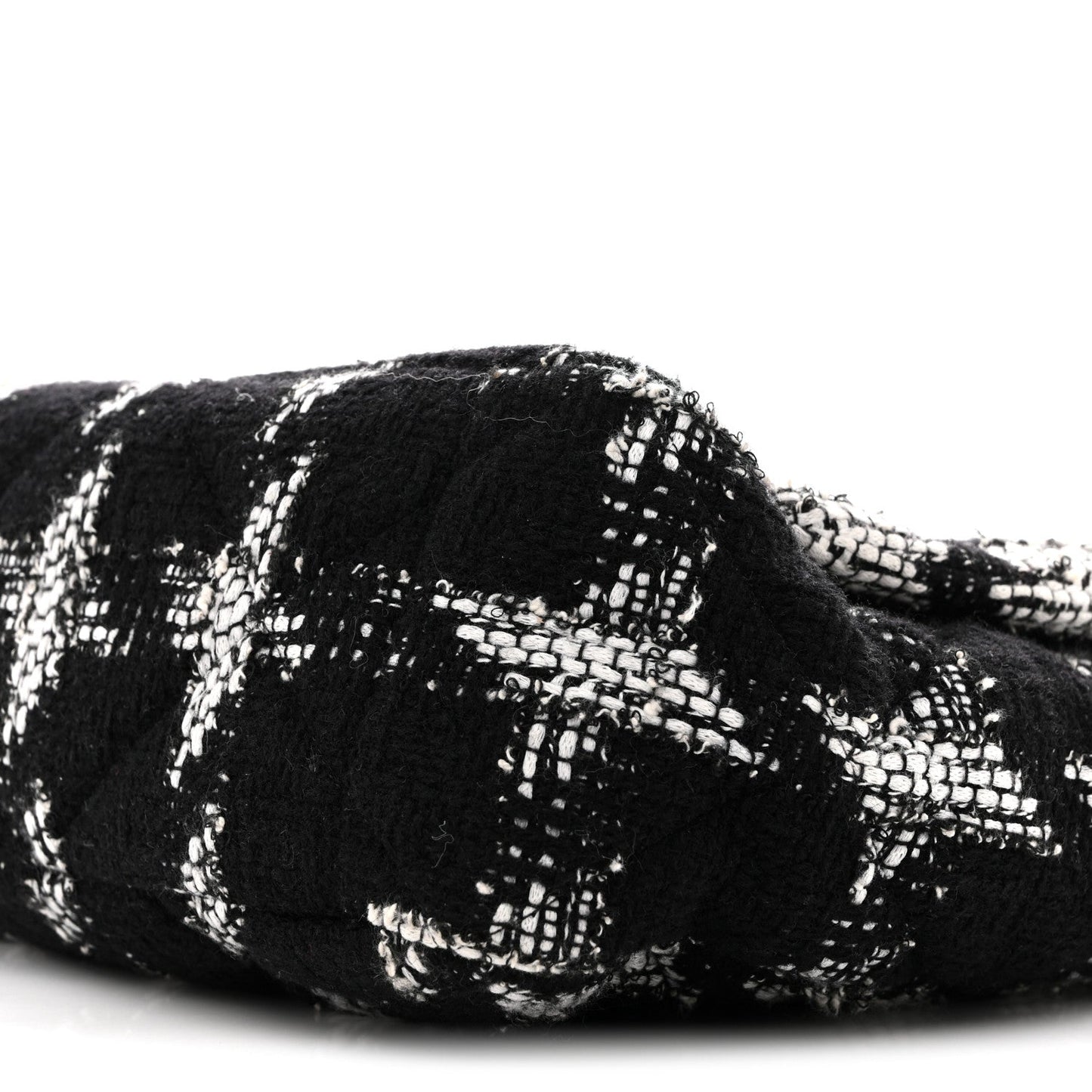 Tweed Quilted Maxi Chanel 19 Flap Black White
