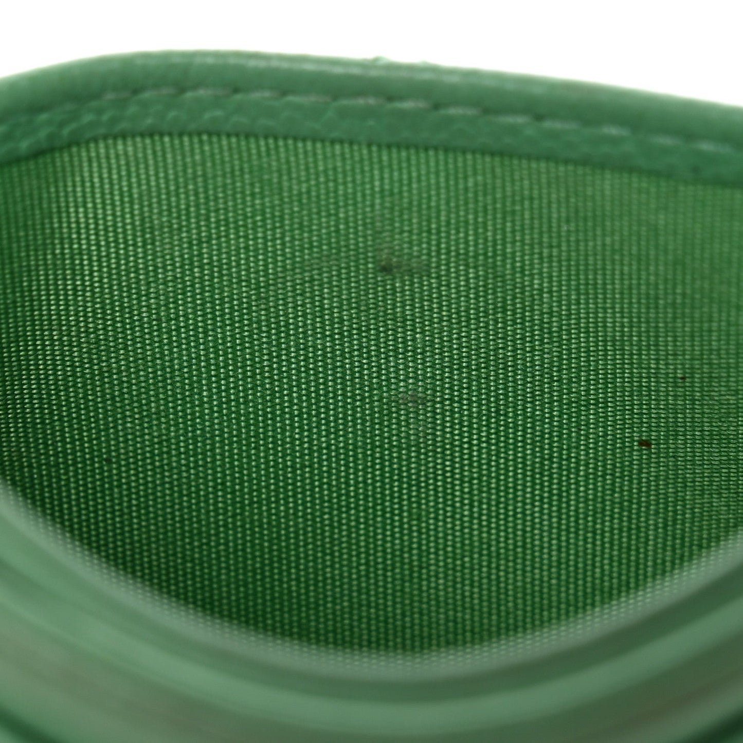 Caviar Quilted Card Holder Green