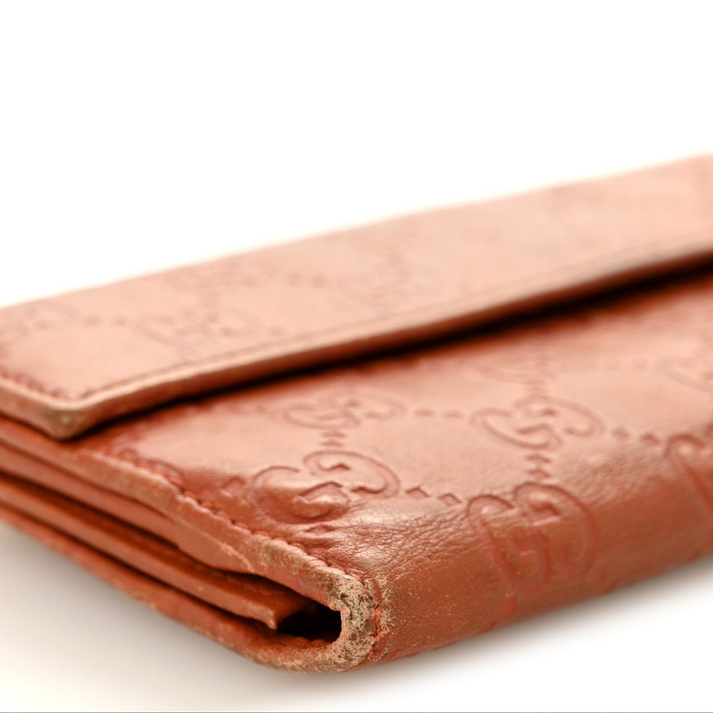 Guccissima Signature Dice Continental Wallet Orange