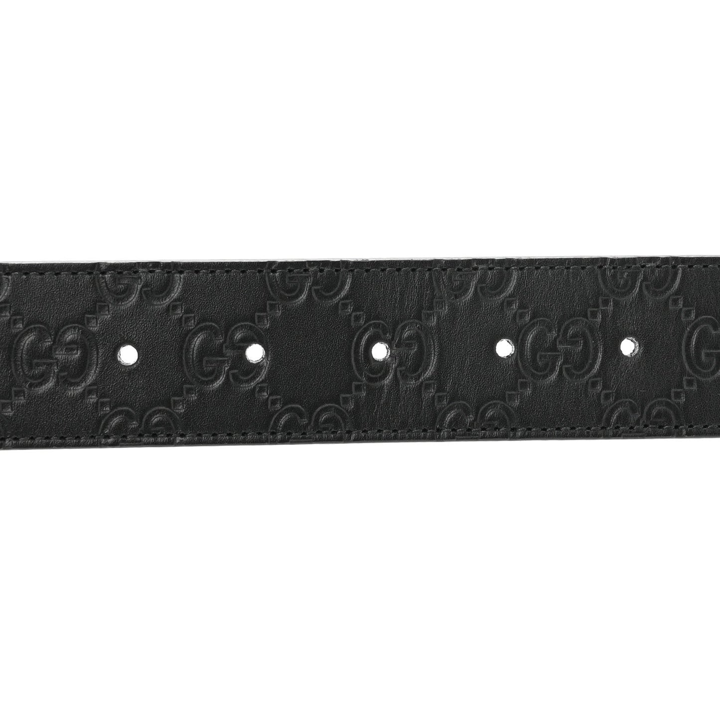 Guccissima Signature Interlocking G Reversible 37mm Belt 100 40 Black Cocoa
