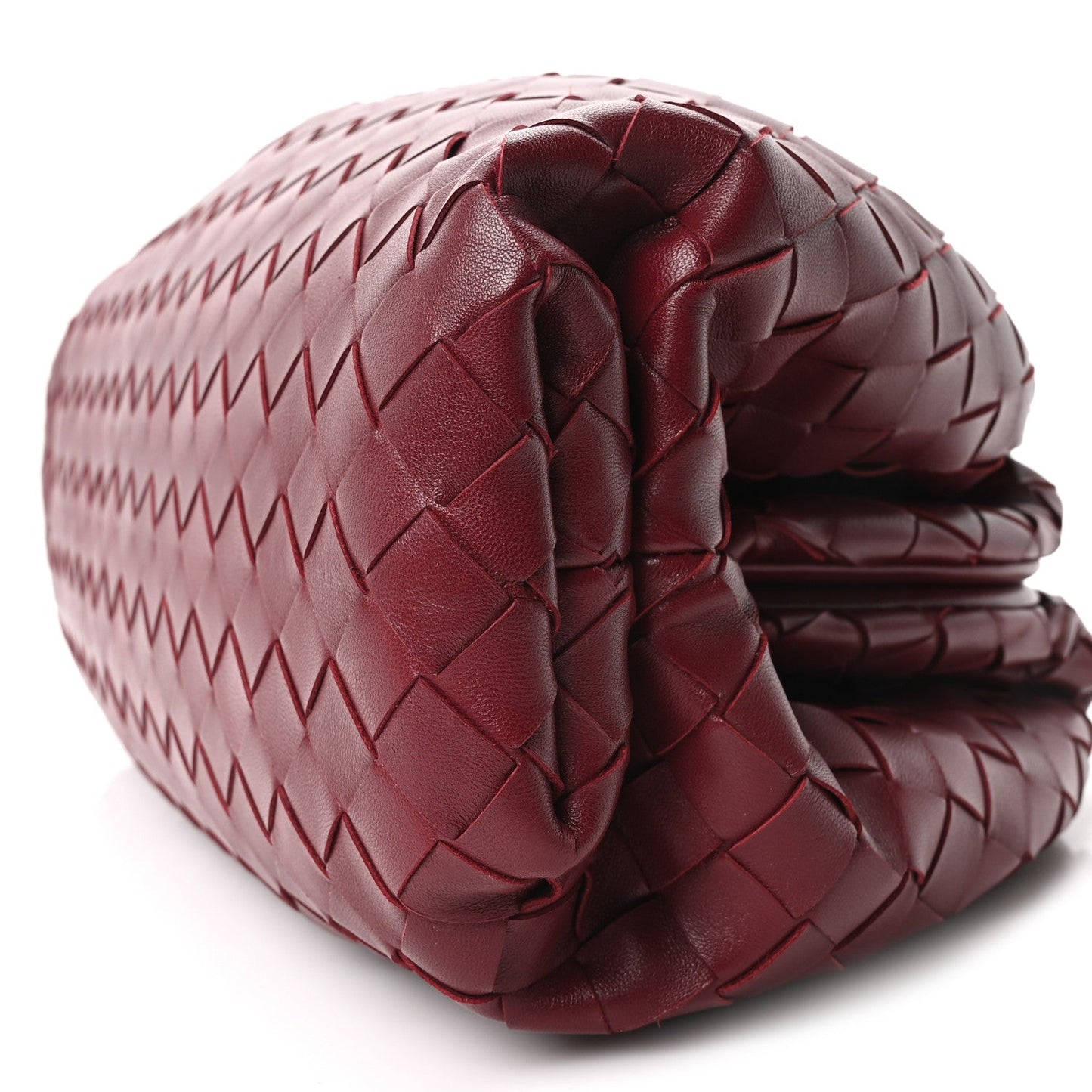 Nappa Maxi Intrecciato The Pouch Oversized Clutch Bordeaux