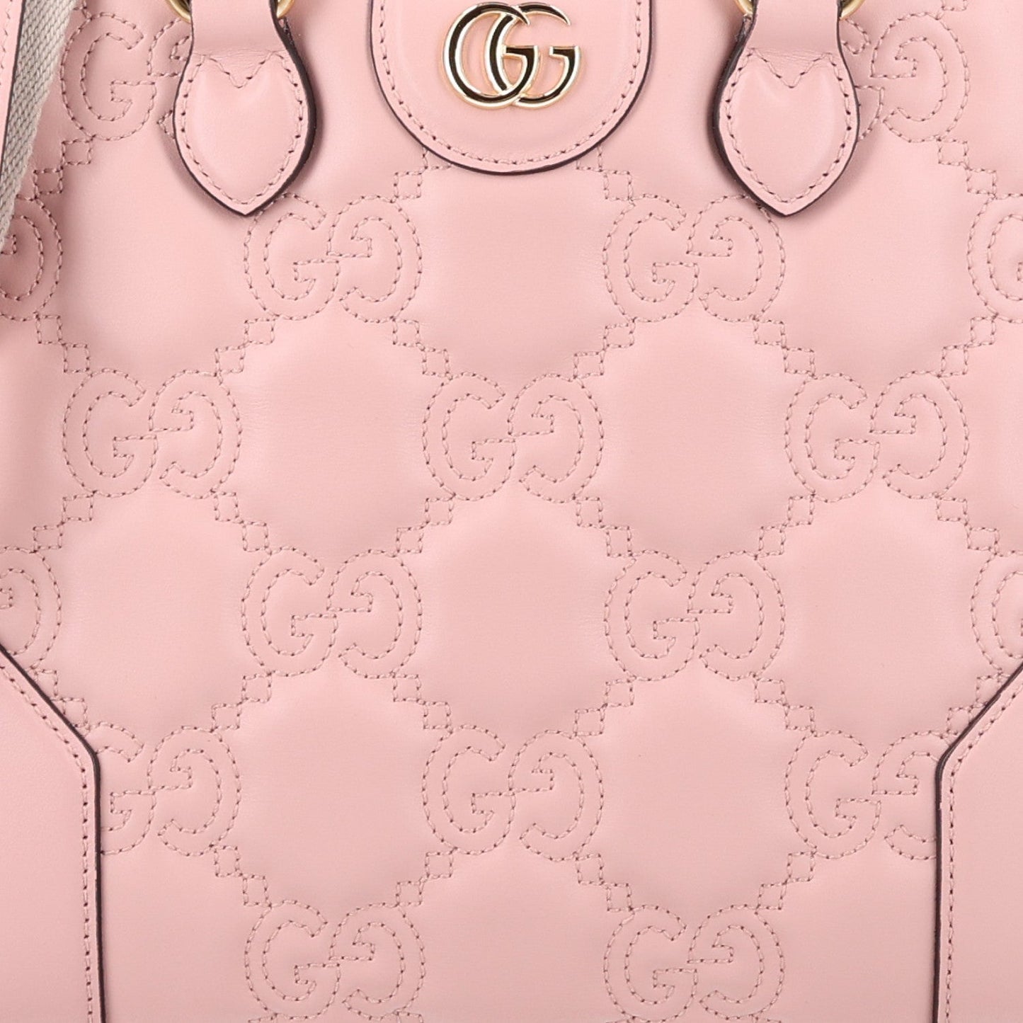Calfskin GG Matelasse Mini Top Handle Bag Perfect Pink