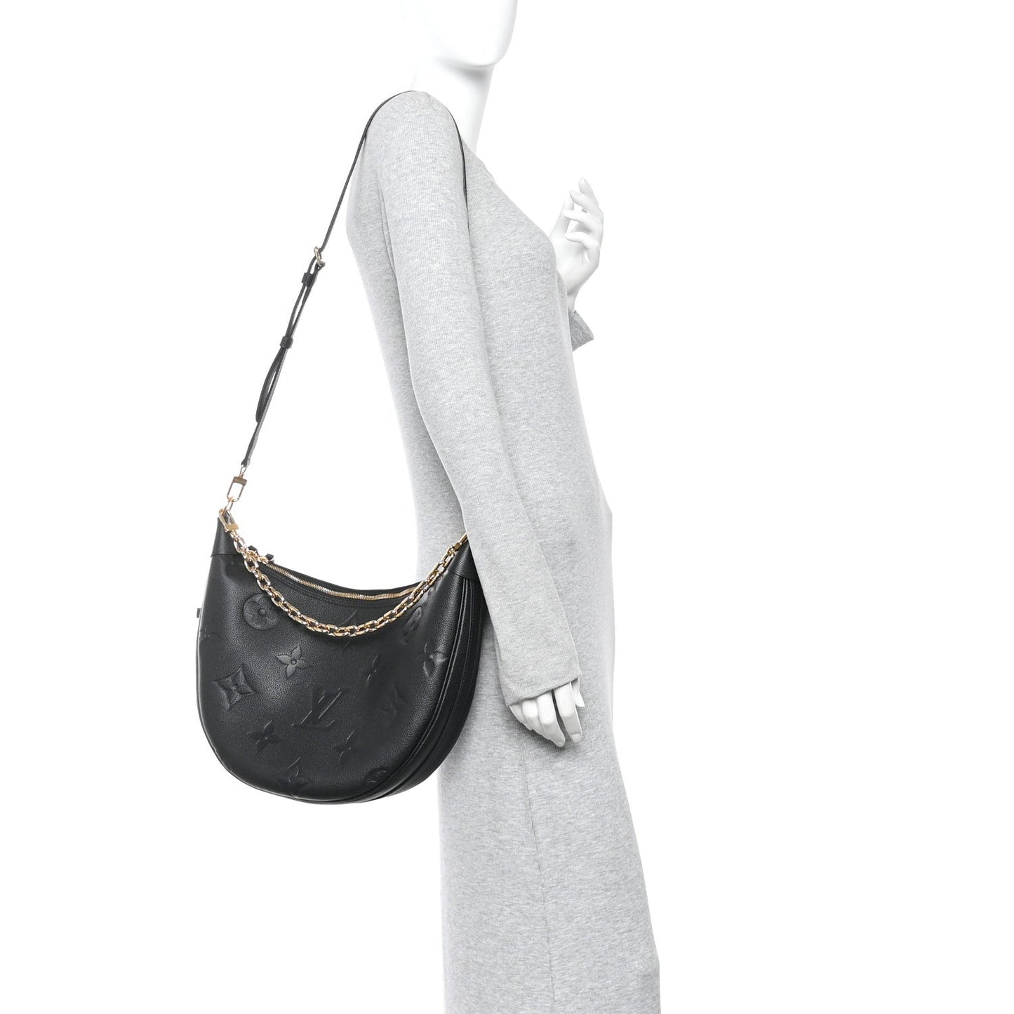 Empreinte Monogram Giant Loop Hobo Black