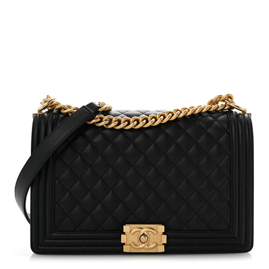 Caviar Quilted New Medium Boy Flap Black
