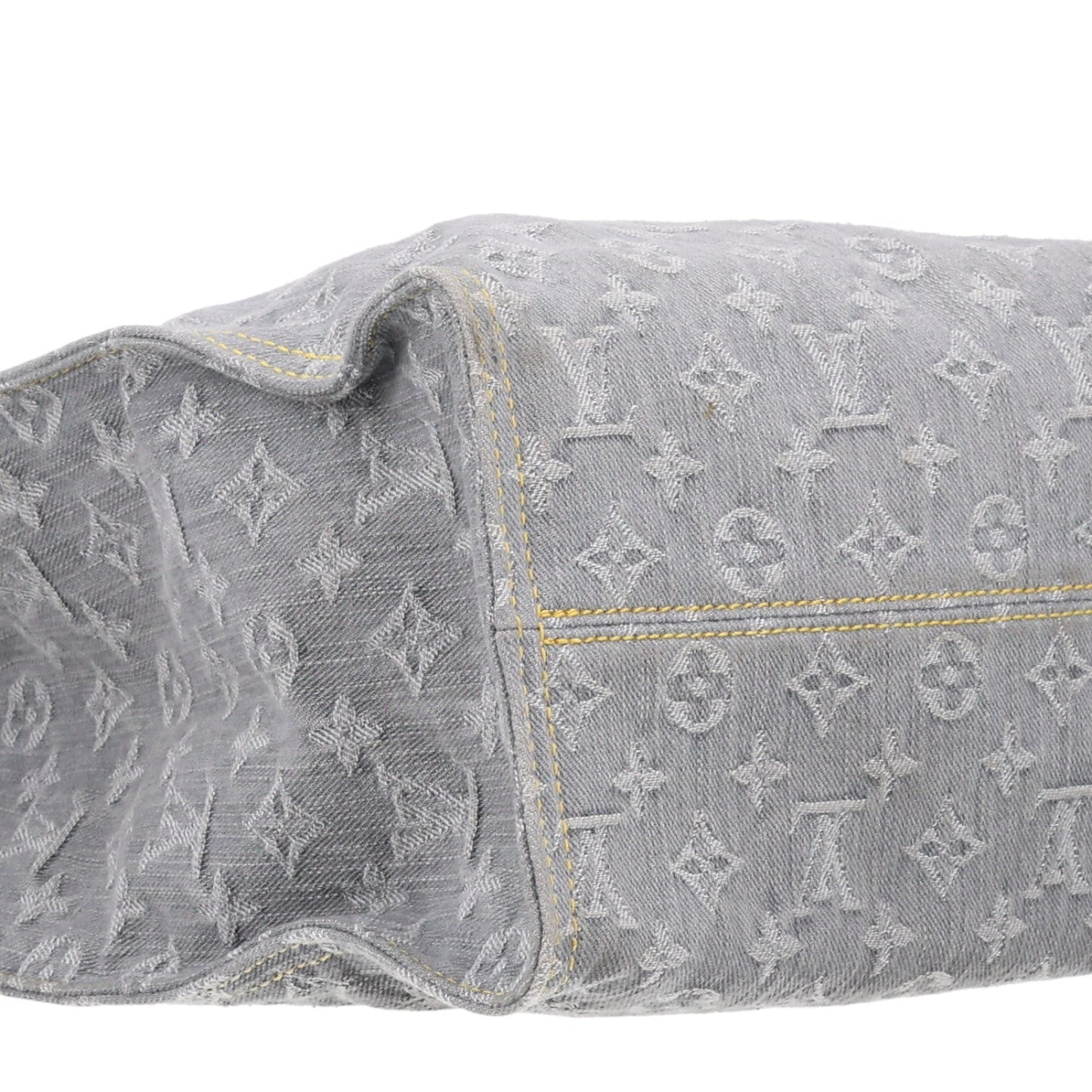 Monogram Denim Onthego MM Washed Grey