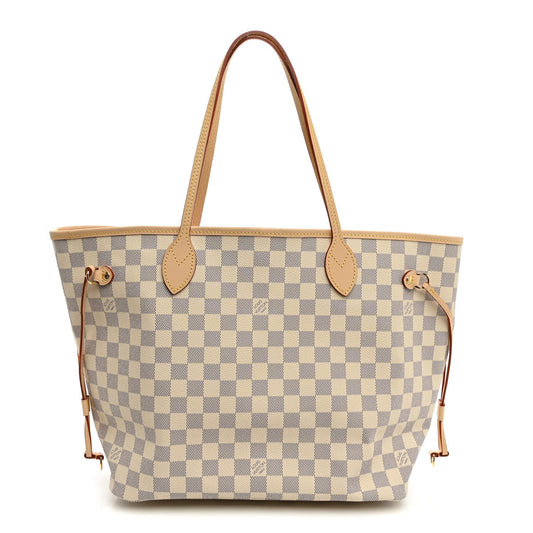 Damier Azur Neo Neverfull MM Rose Ballerine