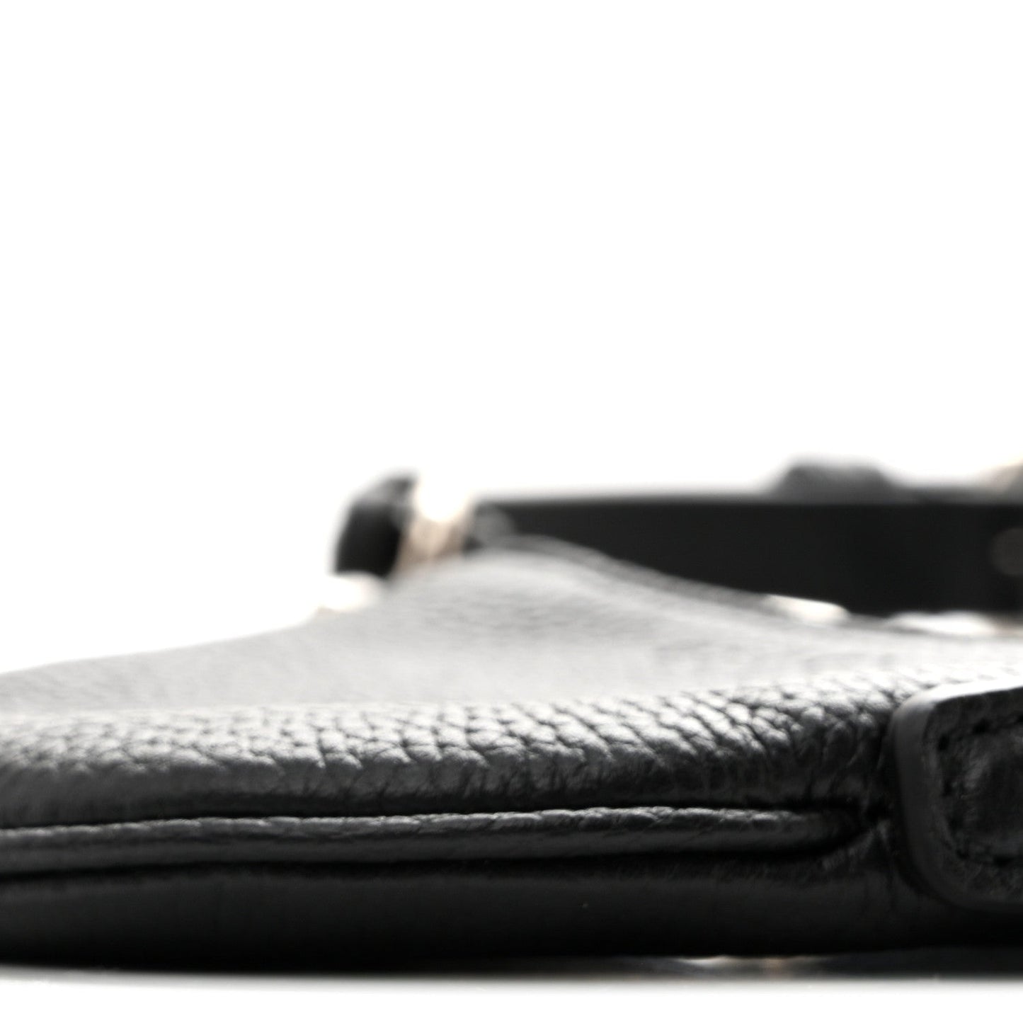 Pebbled Calfskin Mini B Shoudler Bag Black