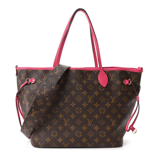 Monogram Inside Out Neverfull Bandouliere MM Rose Pondichery