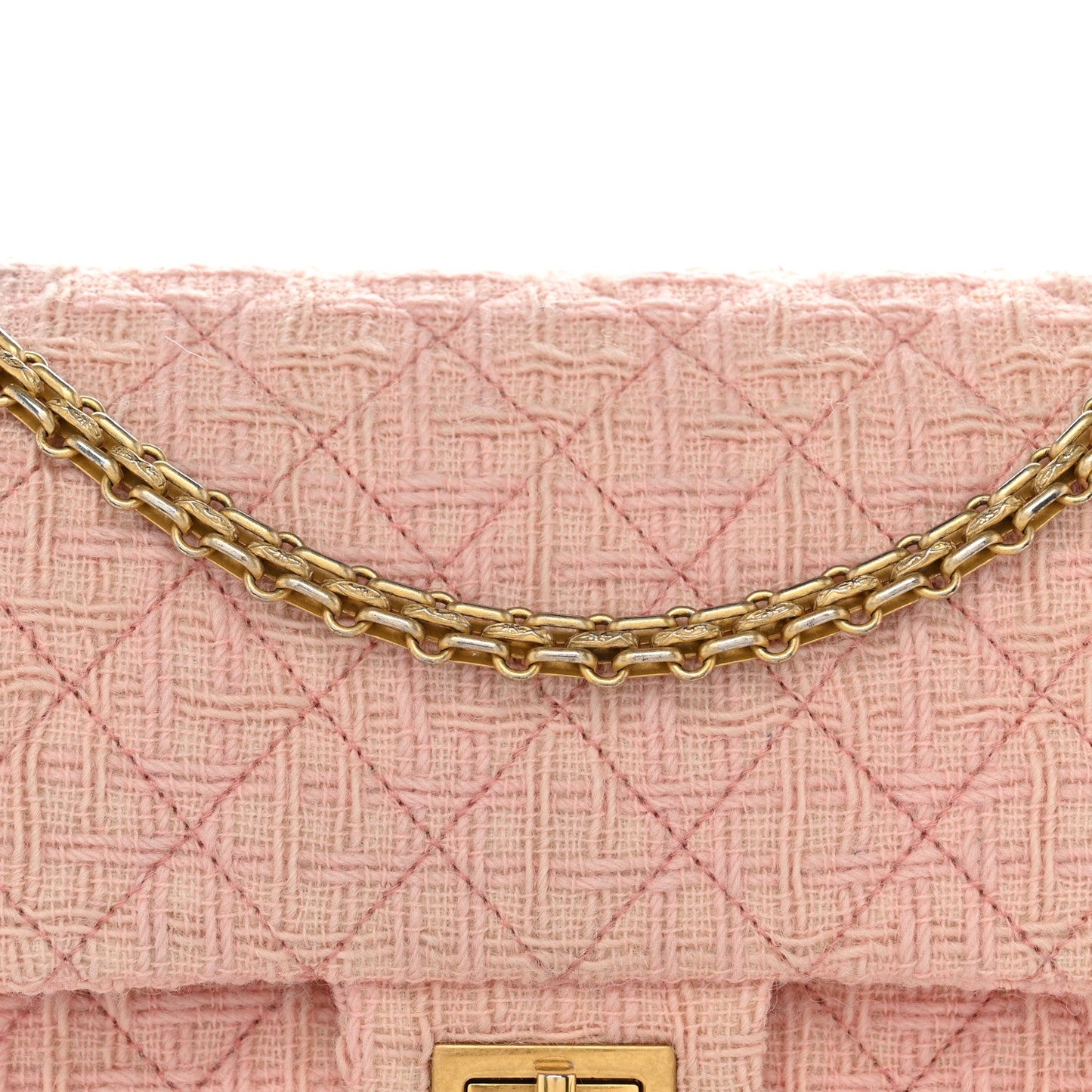 Wool Tweed Quilted 2.55 Reissue 225 Flap Light Pink