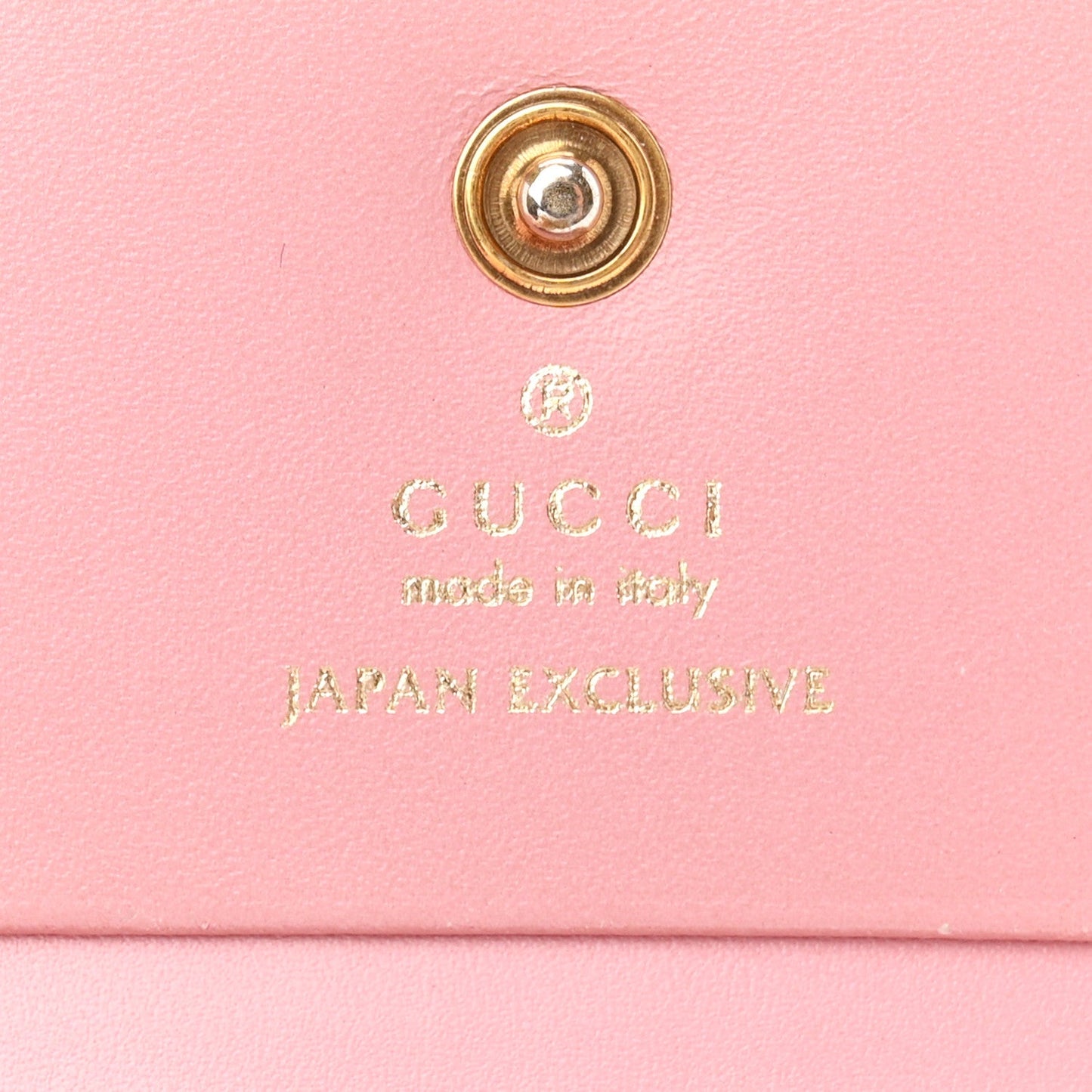 Guccissima Cherries Card Case Wallet Pink
