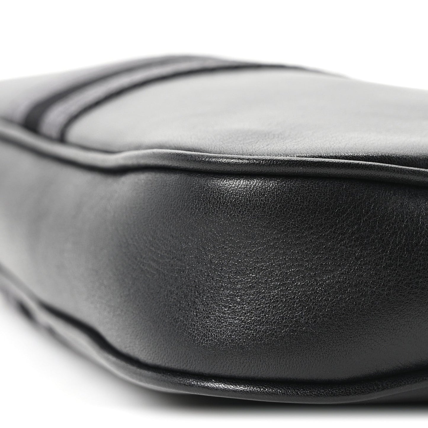 Calfskin Web Small Lunetta Crossbody Bag  Black