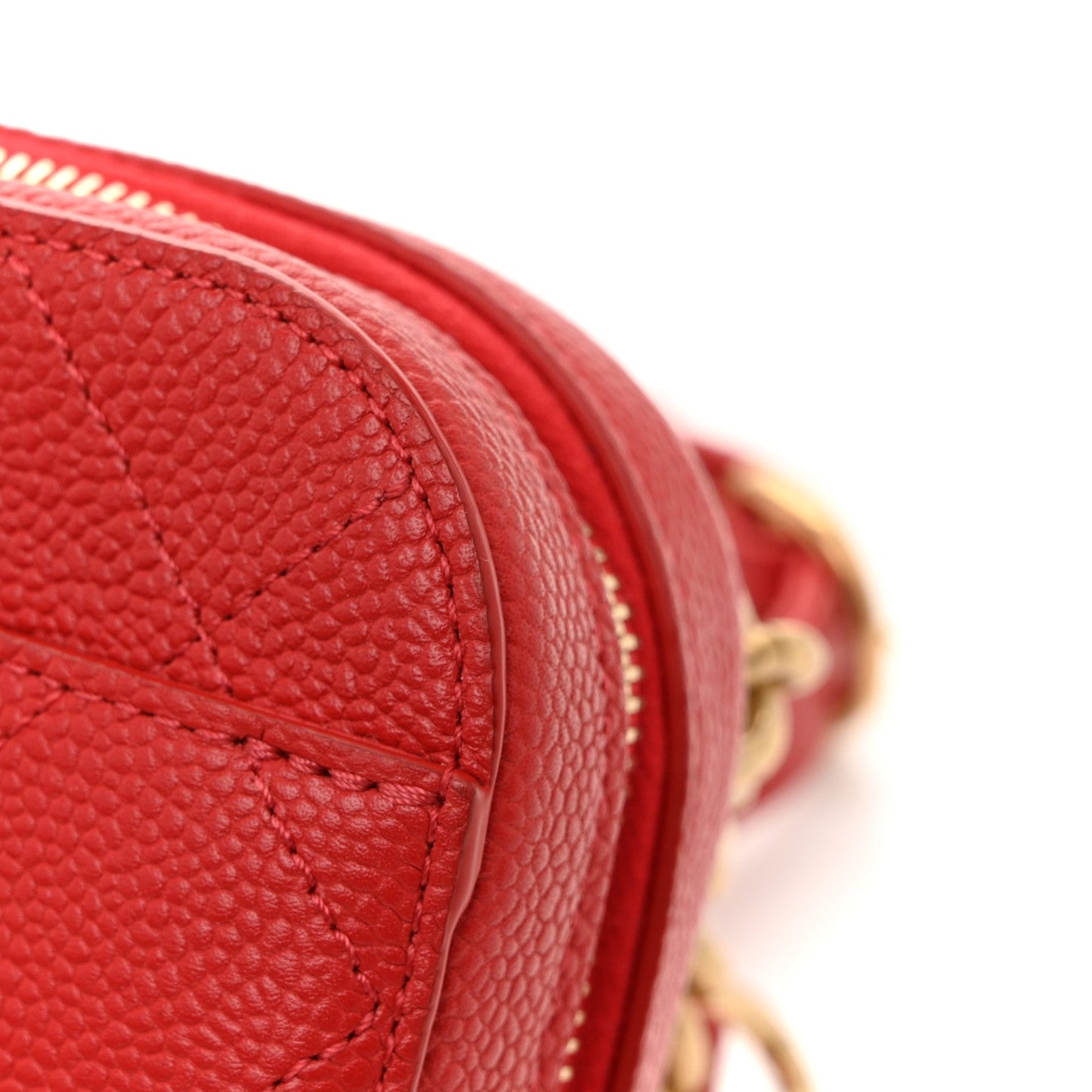 Caviar Quilted Waist Bag Red