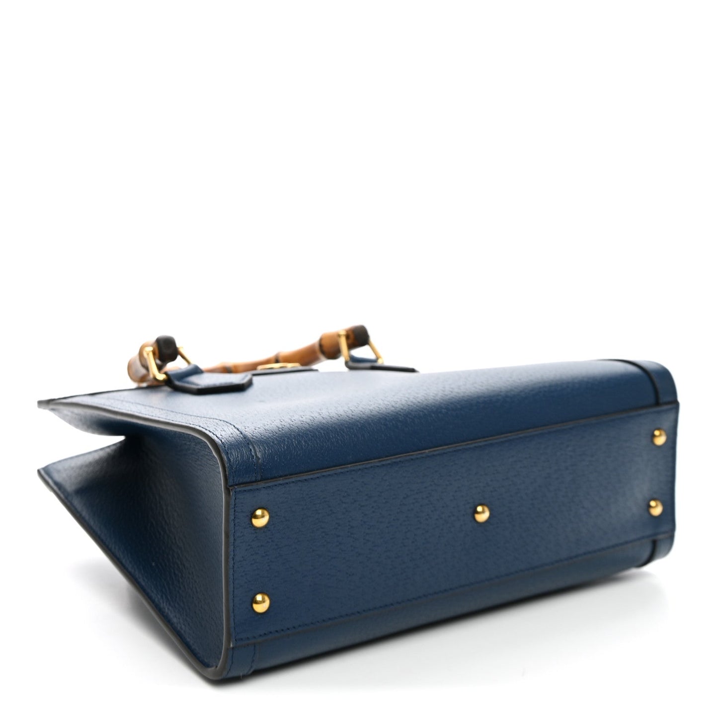Textured Dollar Calfskin Web Small Diana Tote Bag Royal Crop