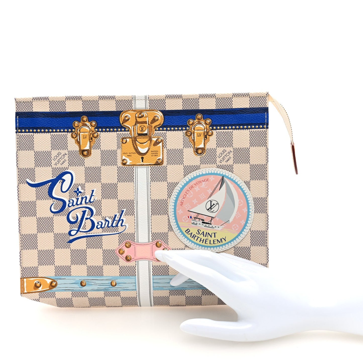 Damier Azur Summer Trunks Saint Barths Toiletry Pouch 26