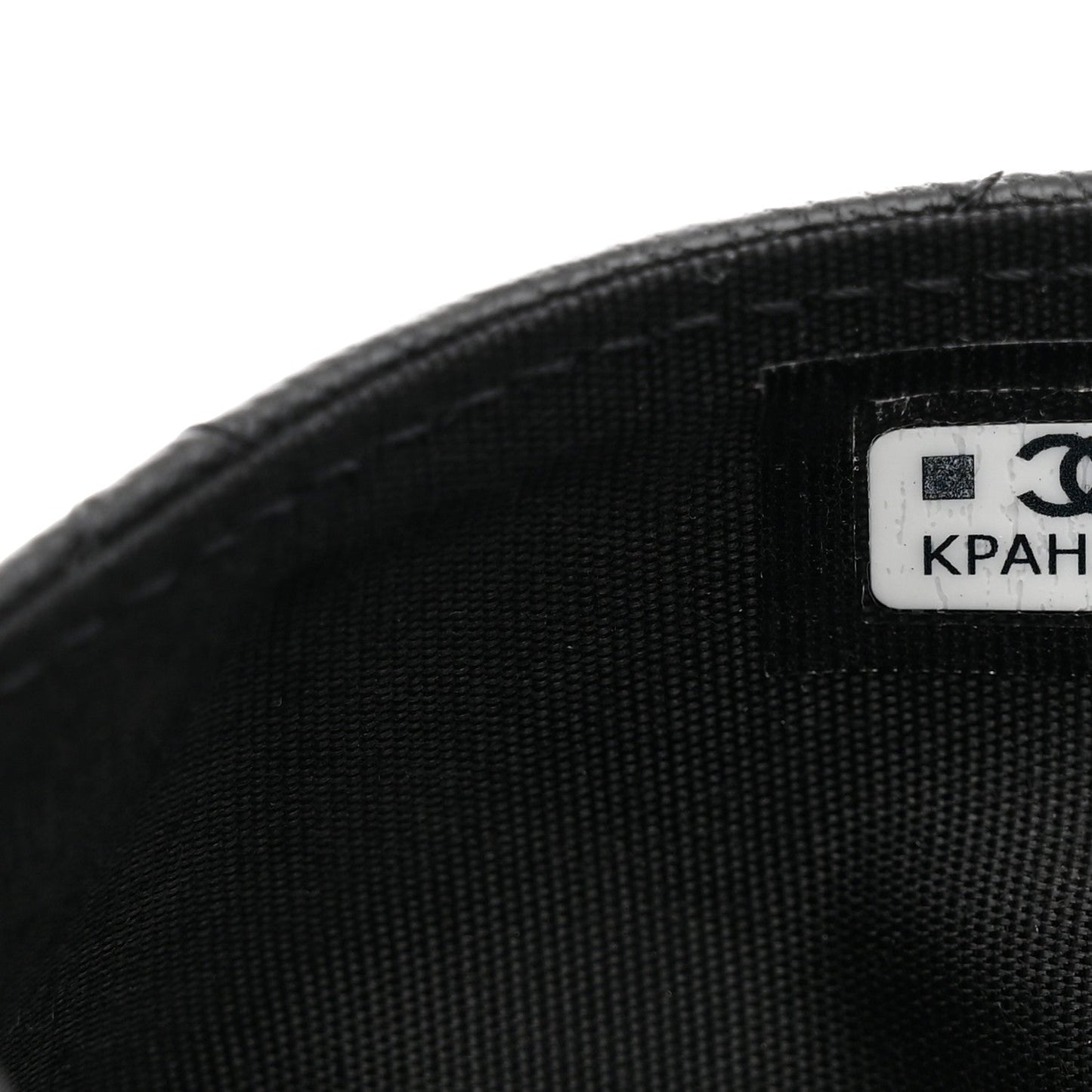 Goatskin Stitched CC Card Holder Black