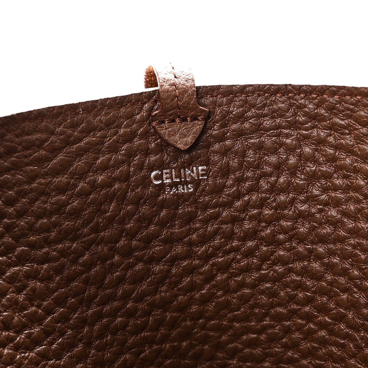 Suede Calfskin Reversible Triomphe Bucket Bag Brown