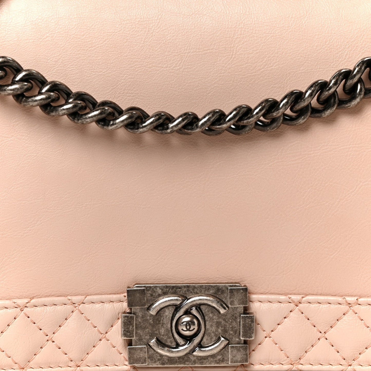 Calfskin New Medium Boy Reverso Flap Light Pink