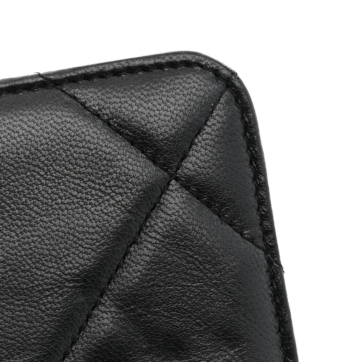 Lambskin Quilted Chanel 19 Wallet On Chain WOC Black
