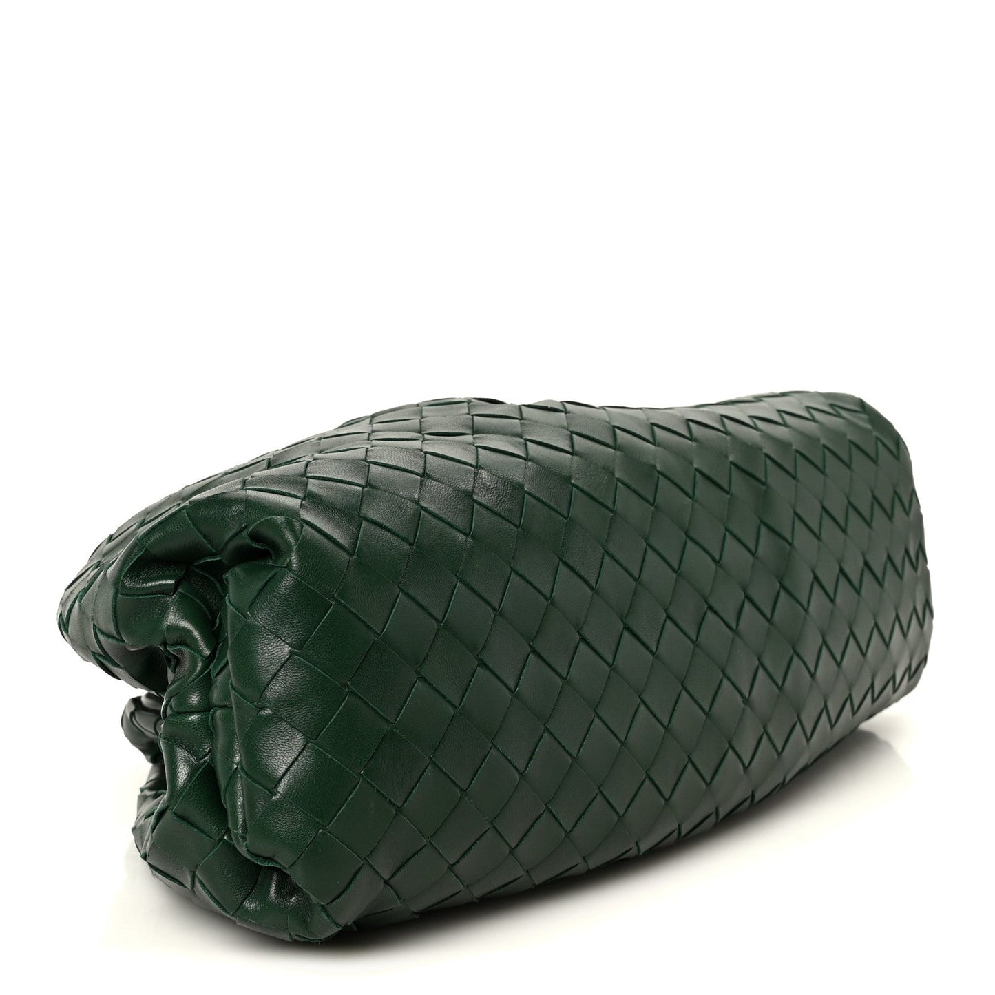 Nappa Maxi Intrecciato The Pouch Oversized Clutch Racing Green
