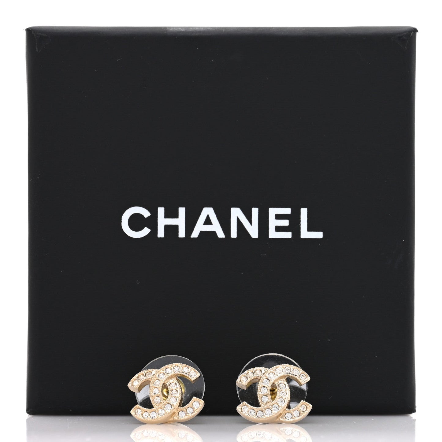 Crystal CC Earrings Gold