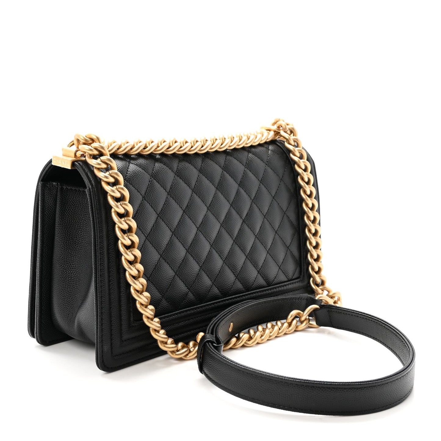 Caviar Quilted Medium Boy Flap Black