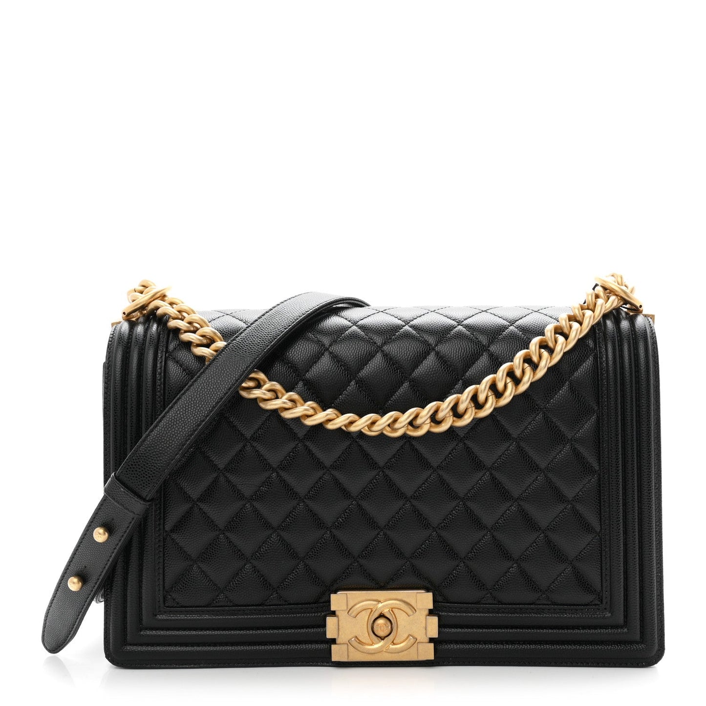 Caviar Quilted New Medium Boy Flap Black