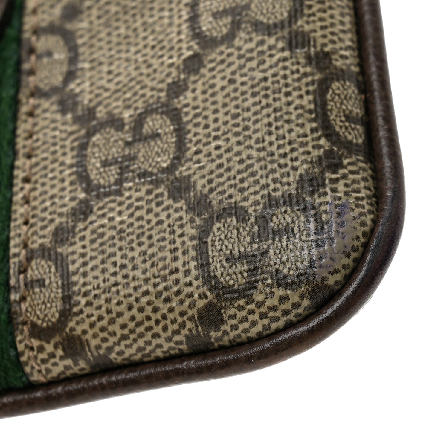 GG Supreme Monogram Web Ophidia Key Case  Beige New Acero