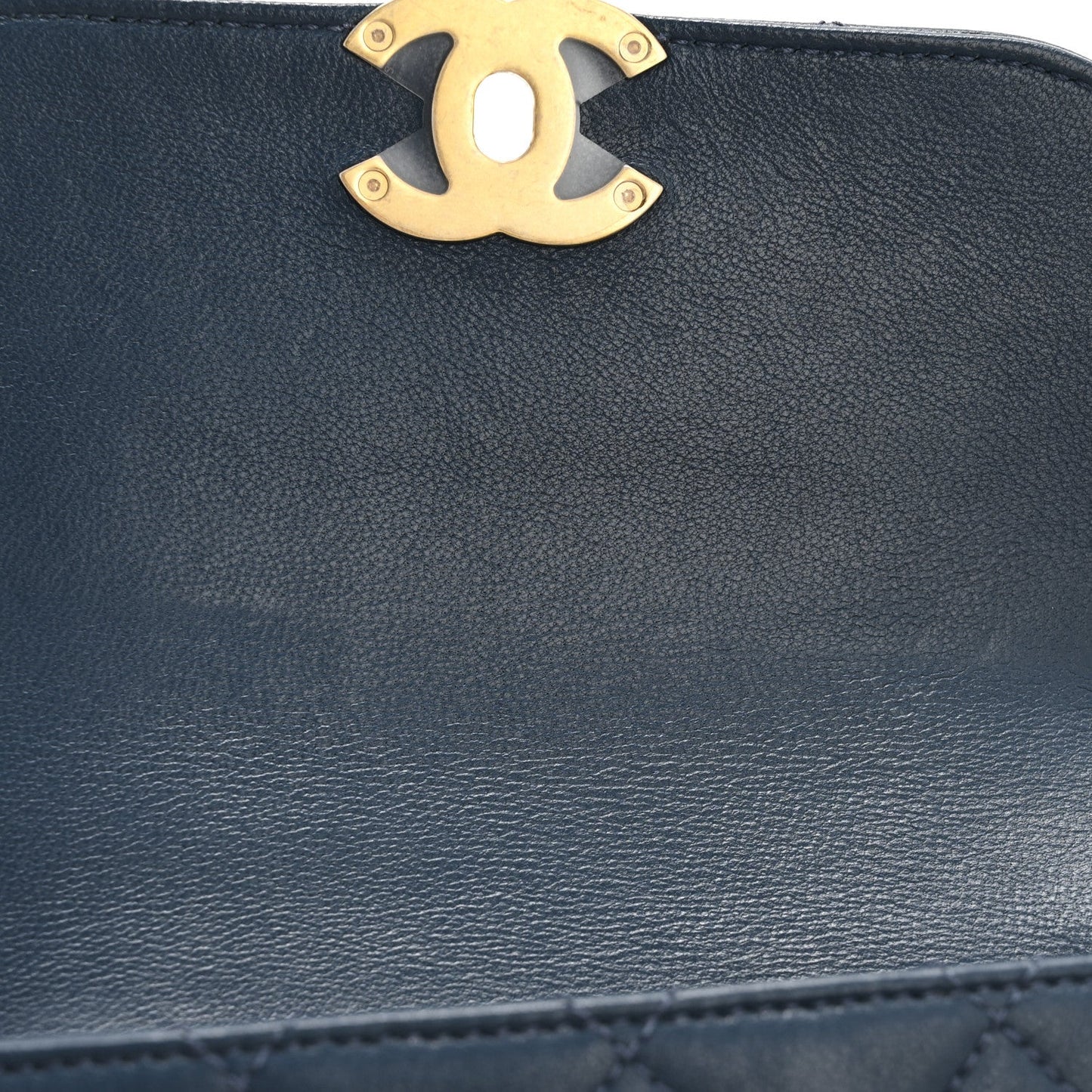 Lambskin Quilted Chain Infinity Waist Belt Bag Blue