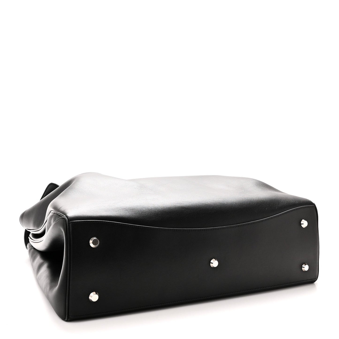 Smooth Calfskin Rodeo XL Top Handle Handbag Black Black