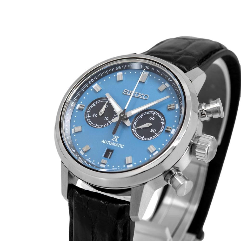 Seiko Men's SRQ039J1 Prospex Blue Dial Chrono Watch.
