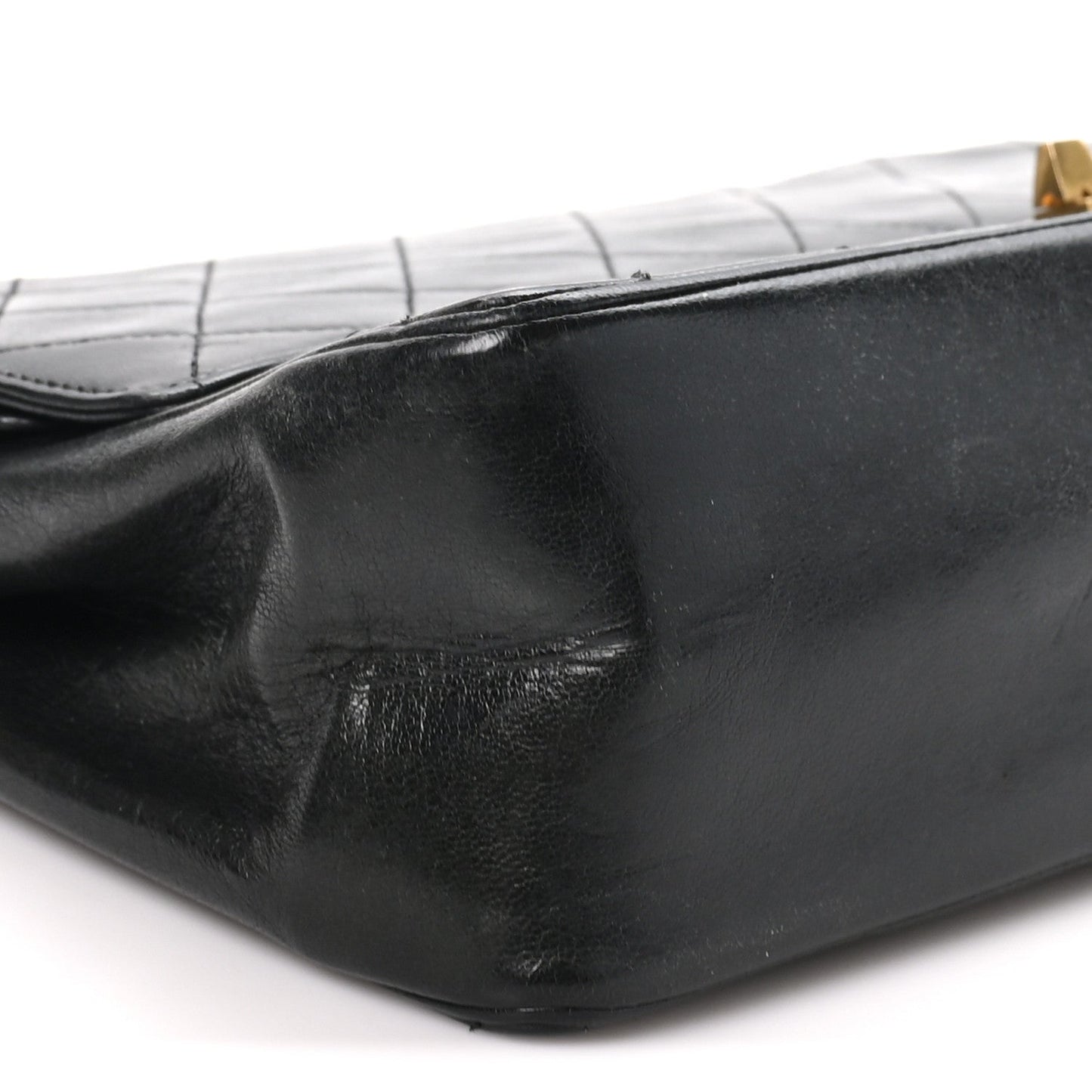 Lambskin Quilted Medium Double Flap Bijoux Chain Black