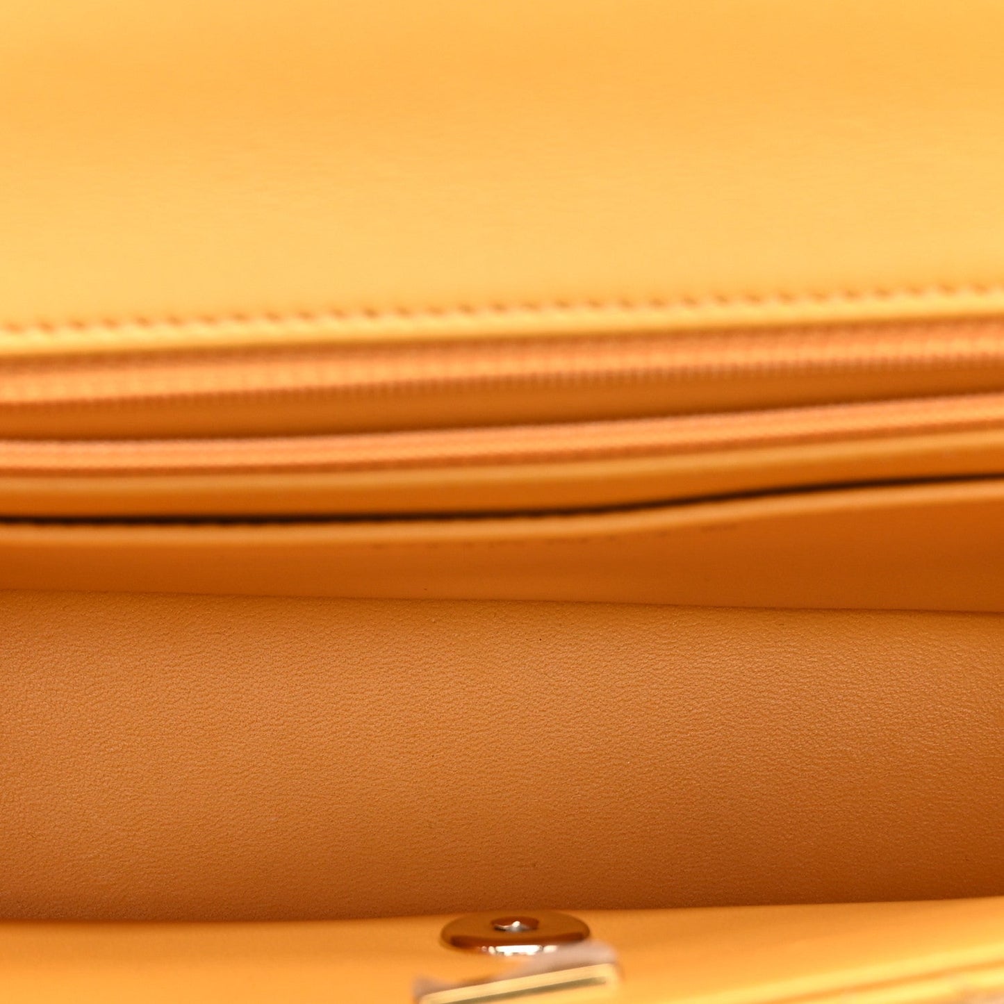 Lambskin Quilted Medium Crystal Top Handle Rectangular Flap Yellow