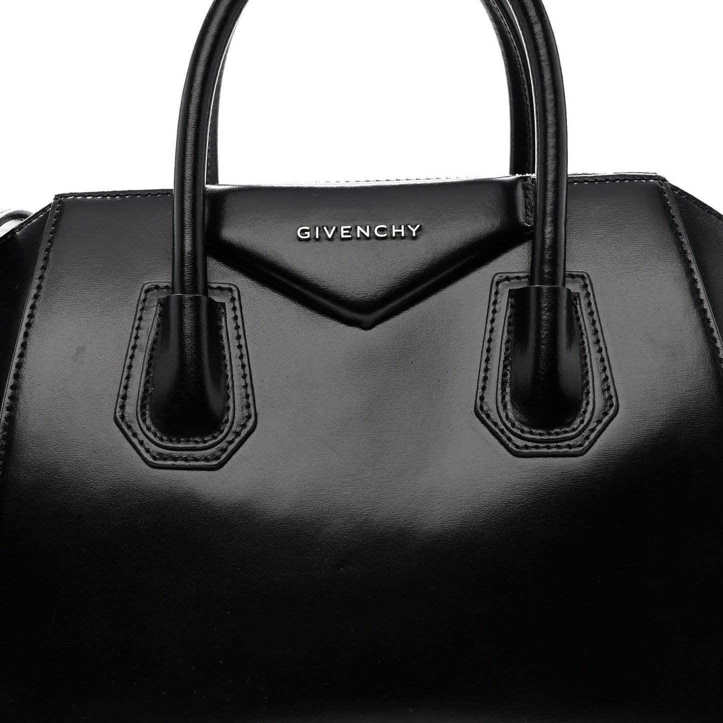 Shiny Lord Calfskin Medium Antigona Black