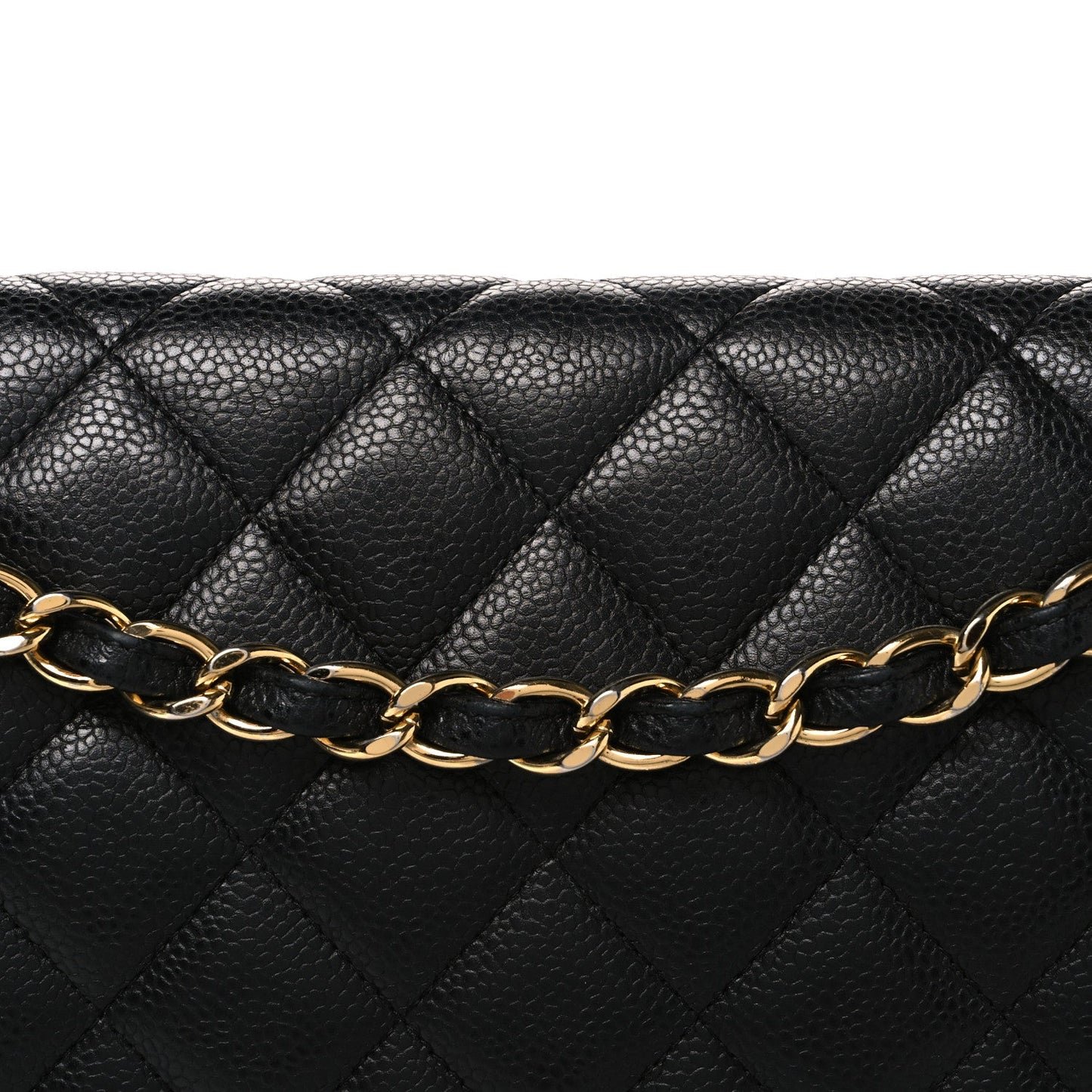 Caviar Quilted Maxi Double Flap Black