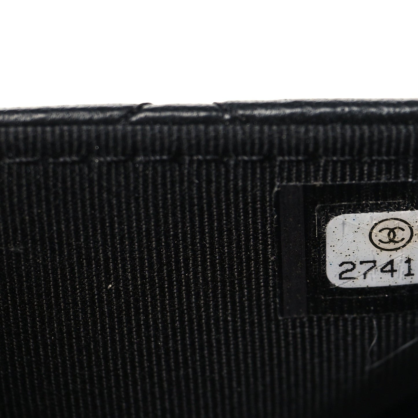 Lambskin Quilted Wallet On Chain WOC Black