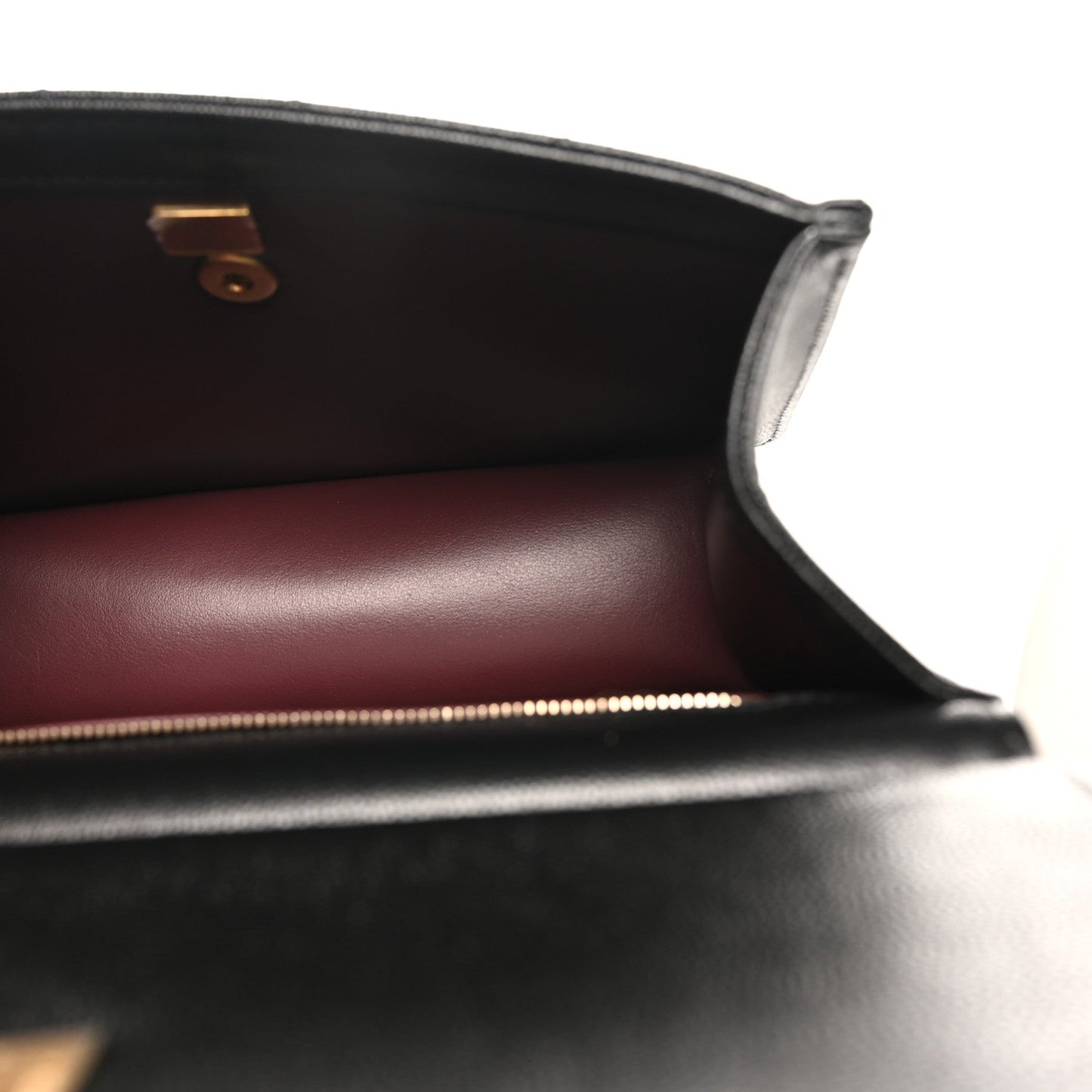 Caviar Quilted Chain Frame Flap Black