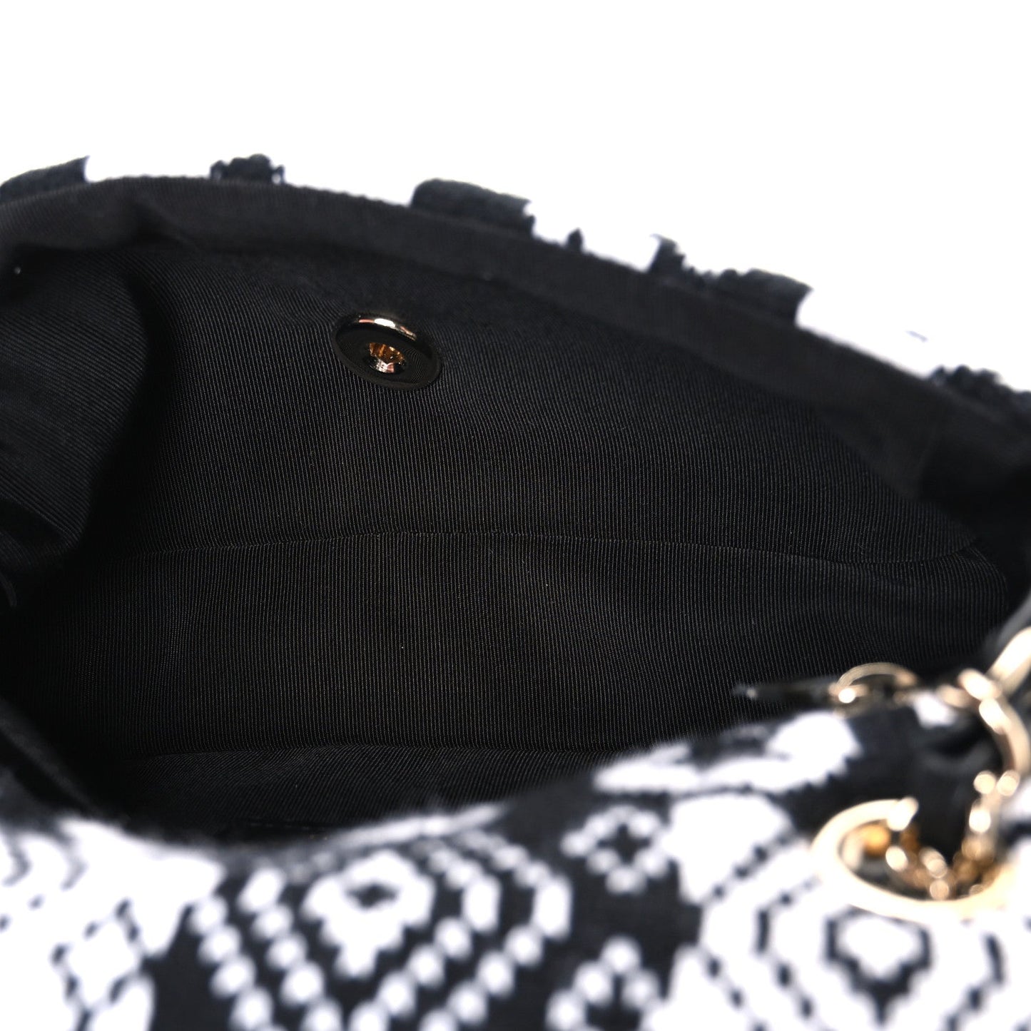 Cashmere Knit Coco Neige Flap Black White