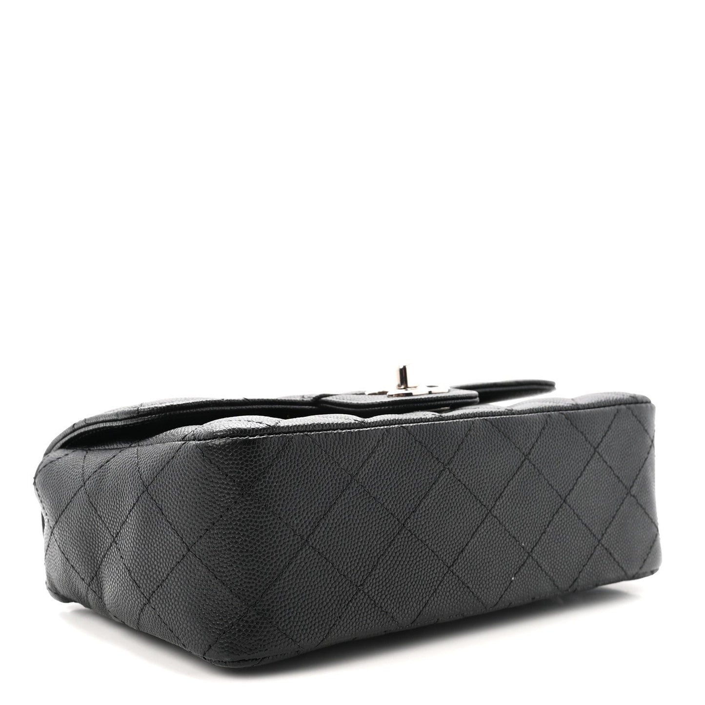 Caviar Quilted Mini Rectangular Flap Black